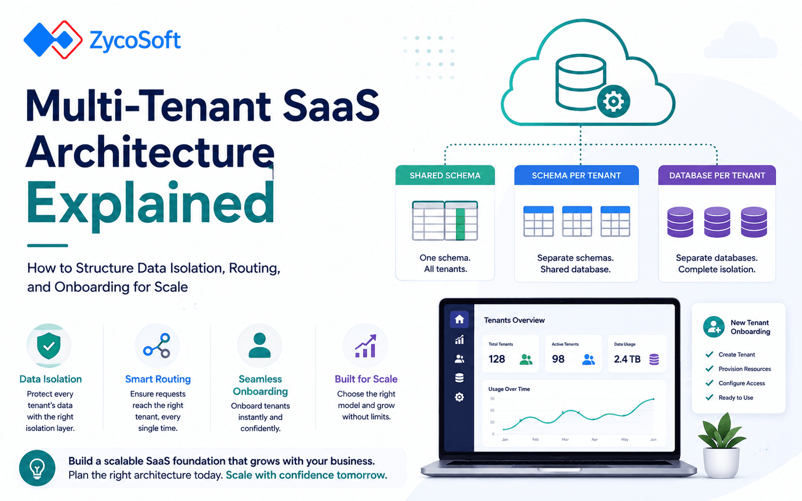 Multi-Tenant SaaS Architecture Explained: How to Structure Data Isolation, Routing, and Onboarding for Scale