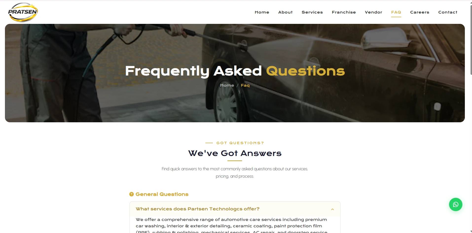 Operations automation platform for Pratsen doorstep car care screenshot
