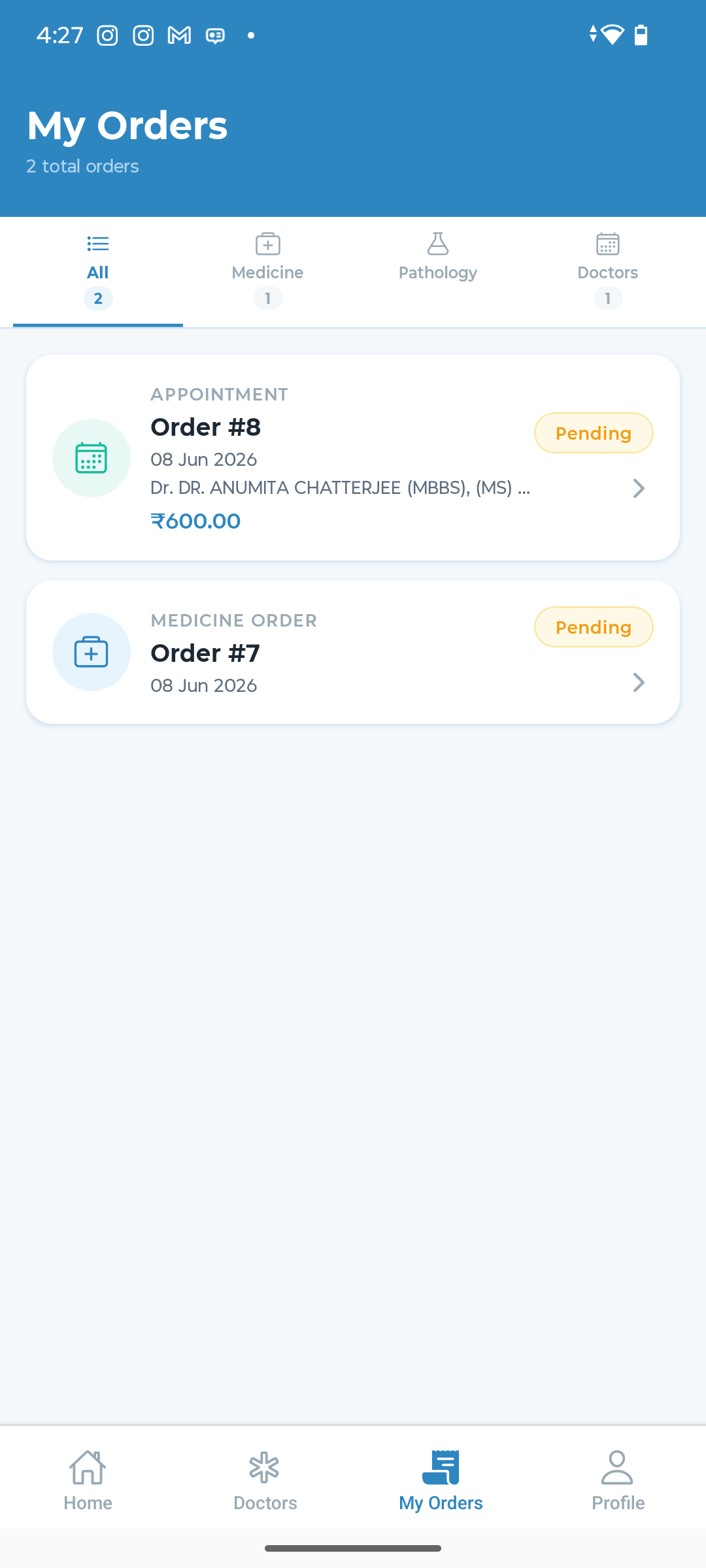Unified pharmacy & healthcare platform admin panel + patient mobile app screenshot